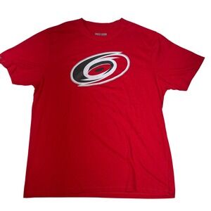 Levelwear Carolina Hurricanes T-Shirt Large Red Excellent NHL Hockey Graphic Tee